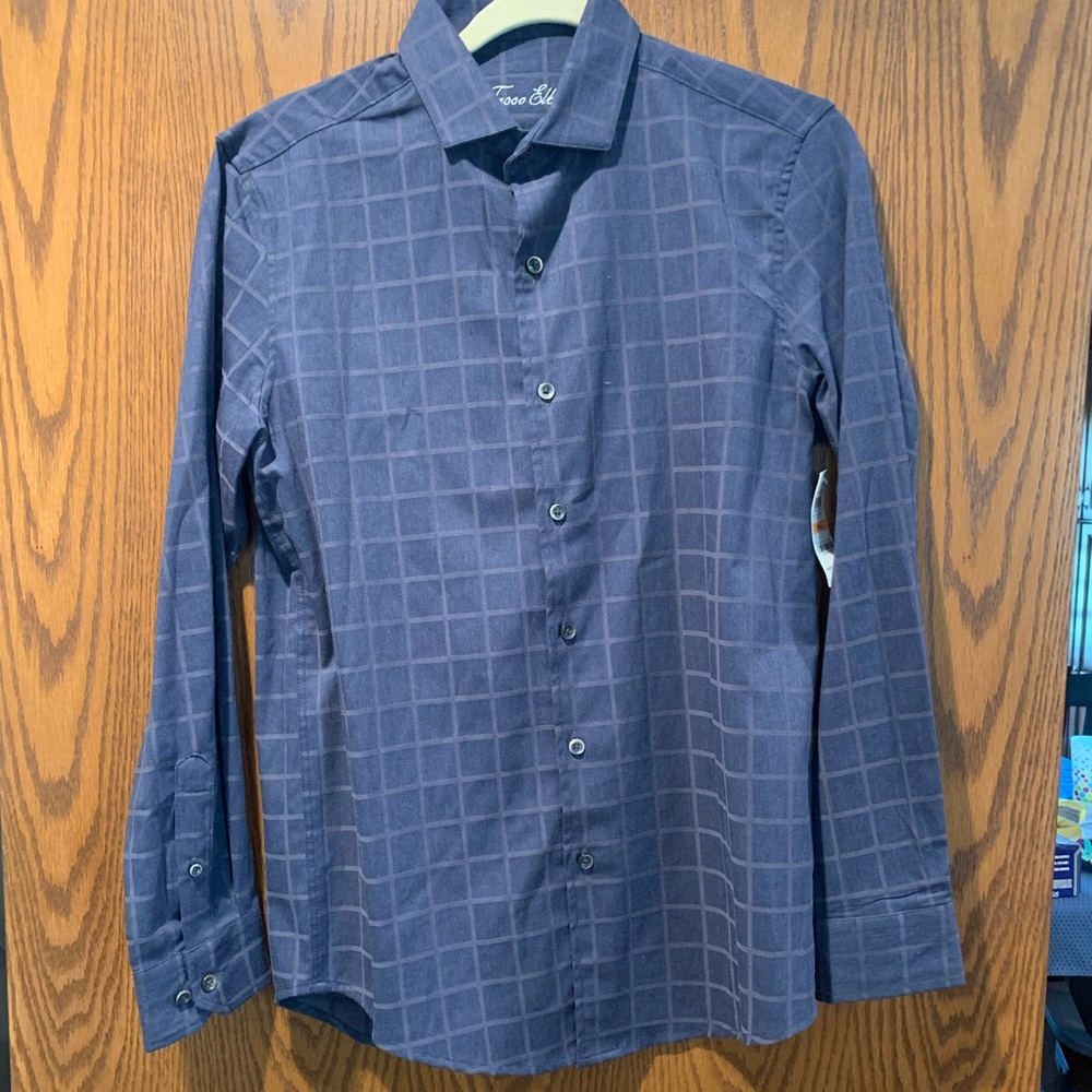 Tasso Elba | Small | Neck Size: 14-14.5 | Navy